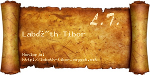 Labáth Tibor névjegykártya